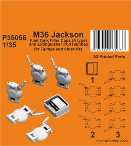 画像1: CMK[CMKP35056]1/35 M36 ジャクソン 給油口蓋 (7個入)& 消火装置ハンドル (タミヤ・汎用) (1)