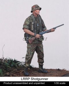 画像3: コンフリクト・ミニチュアズ[CM-C07]1/35 現用 アメリカ ショットガンを持つ特殊長距離偵察パトロール(LRRP)兵士 (3)