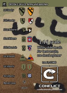 画像1: コンフリクト・ミニチュアズ[CM-DEC04]1/16 現用 アメリカ陸軍部隊章セット (1)