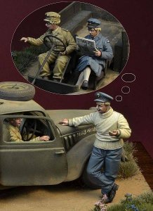 画像1: D-Day miniature studio[DD35142]1/35 WWII 英 バトルオブブリテン1940年(1)「戦争中の火遊び」3体セット (1)