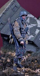 画像2: D-Day miniature studio[DD35206]1/35 WWII ドイツ武装親衛隊 MG42機関銃手 ハンセン戦闘団 アルデンヌ1944 (2)