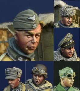画像1: D-Day miniature studio[DD35189]1/35 WWII ドイツ武装親衛隊スペアヘッドセット1 (1)