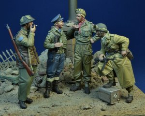 画像2: D-Day miniature studio[DD35205]1/35 WWII カナダ軍 一服するカナダ軍兵士 カーン1944(4体セット) (2)