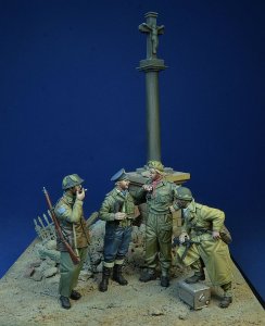 画像3: D-Day miniature studio[DD35205]1/35 WWII カナダ軍 一服するカナダ軍兵士 カーン1944(4体セット) (3)