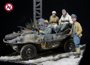 画像1: D-Day miniature studio[DD35299]1/35 WWII ドイツ 「ライプシュタンダルテ広場」武装SS LSSAH フリッツ・ヴィット&シュビムワーゲン乗員セット ハリコフ1943年(5体入) (1)