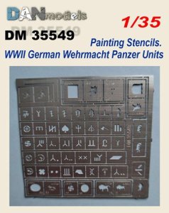 画像1: DANmodels[DAN35549]1/35 WW.II ドイツ軍戦車部隊マークエッチングステンシル (1)