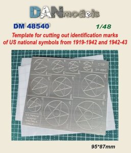 画像1: DANmodels[DAN48540]1/48 米軍機国籍マーク 1919年〜1943マスクカットガイド (1)