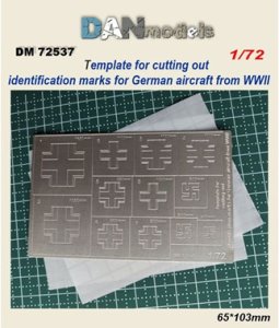 画像1: DANmodels[DAN72537]1/72 WW.II ドイツ空軍国籍マークマスクカットガイド (1)