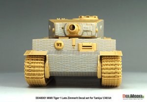 画像7: DEF.MODEL[DD48001]1/48 WWII ドイツ タイガーI重戦車中期/後期型 ツィンメリットデカールセット エッチンググリル付(タミヤ用) (7)