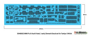 画像2: DEF.MODEL[DD48002]1/48 WWII ドイツ IV号戦車H型後期型/J型初期型 ツィンメリットデカールセット(タミヤ用) (2)