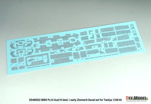画像3: DEF.MODEL[DD48002]1/48 WWII ドイツ IV号戦車H型後期型/J型初期型 ツィンメリットデカールセット(タミヤ用) (3)