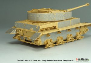 画像8: DEF.MODEL[DD48002]1/48 WWII ドイツ IV号戦車H型後期型/J型初期型 ツィンメリットデカールセット(タミヤ用) (8)