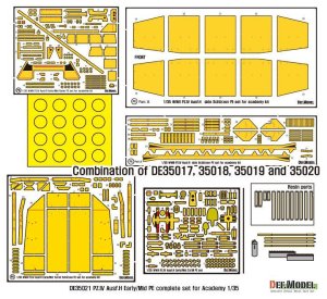 画像2: DEF.MODEL[DE35021]1/35 IV号戦車H型(初期/中期)エッチングバリューセット(アカデミー用、汎用) (2)