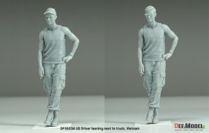画像5: DEF.MODEL[DF35034]1/35 現用 アメリカ トラックに寄りかかって休憩する運転手 ベトナム戦争(ヘッド2個付) (5)