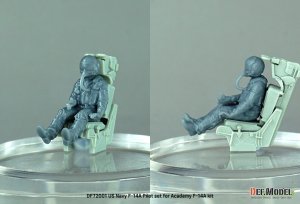 画像3: DEF.MODEL[DF72001]1/72 現用 アメリカ海軍 着座したF-14Aパイロットセット(アカデミーF-14A(12560)用 2体入) (3)