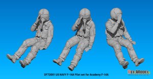 画像8: DEF.MODEL[DF72001]1/72 現用 アメリカ海軍 着座したF-14Aパイロットセット(アカデミーF-14A(12560)用 2体入) (8)