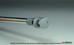 画像7: DEF.MODEL[DM16003]1/16 WWII アメリカ M4A3E8シャーマン戦車用 76mm M1A2砲マズルブレーキ/M1919機銃身2本付(タコム/AHHQ用) (7)