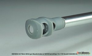 画像6: DEF.MODEL[DM16004]1/16 WWII アメリカ M4A3E8シャーマン戦車用 76mm M1A2砲マズルブレーキ/M1919機銃身2本付(アイラブキット用) (6)
