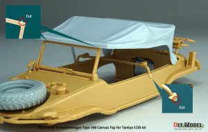 画像5: DEF.MODEL[DM35065A]1/35 WWII ドイツ シュビムワーゲンType166 幌セット 2024リニューアル版(タミヤ用) (5)