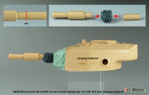 画像3: DEF.MODEL[DM35126]1/35 現用 センチュリオンMk.5AVRE用キャンバスカバー付防盾セット(AFVクラブ/アミュージングホビー用) (3)