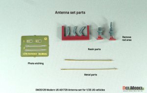 画像2: DEF.MODEL[DM35129]1/35 現用 アメリカ軍AS1729アンテナ/アンテナ基部セット(各模型メーカー対応) (2)