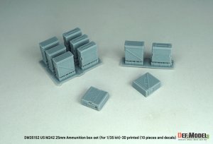 画像4: DEF.MODEL[DM35152]1/35 現用 アメリカ M242ブッシュマスター25mm機関砲 弾薬箱セット(10個入) (4)