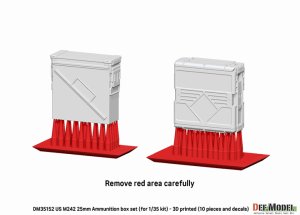 画像7: DEF.MODEL[DM35152]1/35 現用 アメリカ M242ブッシュマスター25mm機関砲 弾薬箱セット(10個入) (7)