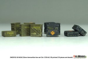 画像9: DEF.MODEL[DM35152]1/35 現用 アメリカ M242ブッシュマスター25mm機関砲 弾薬箱セット(10個入) (9)