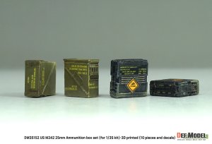 画像10: DEF.MODEL[DM35152]1/35 現用 アメリカ M242ブッシュマスター25mm機関砲 弾薬箱セット(10個入) (10)