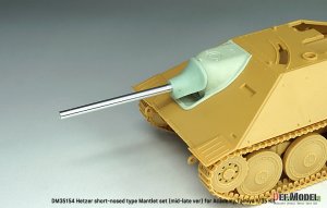 画像5: DEF.MODEL[DM35154]1/35 WWII ドイツ ヘッツァー駆逐戦車中期/後期型用 ショートノーズ型マントレット/砲身セット(アカデミー/タミヤ/タコム用) (5)