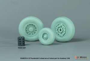 画像2: DEF.MODEL[DS48019]1/48 現用 アメリカ空軍 A-10サンダーボルトII ホイールセット GAU-8ガトリング砲口付(アカデミー用) (2)