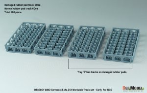 画像2: DEF.MODEL[DT35001]1/35 WWIIドイツSd.kfz.251ハノマーク用初期型可動履帯セット(各社キット対応) (2)