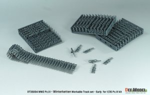 画像3: DEF.MODEL[DT35004]1/35 WWII ドイツ WWII Pz.III/IV 40cm 可動履帯セット 冬季用ヴィンターケッテ(Pz.III用) (3)