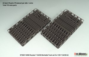 画像2: DEF.MODEL[DT35011]1/35 WWII 露/ソ T-34/85戦車 連結可動履帯(汎用) (2)