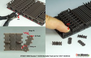画像7: DEF.MODEL[DT35011]1/35 WWII 露/ソ T-34/85戦車 連結可動履帯(汎用) (7)