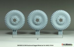 画像3: DEF.MODEL[DW16005]1/16 WWII アメリカ M8グレイハウンド軽装甲車用 自重変形タイヤセット(タコム/AHHQ用) (3)