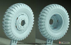 画像6: DEF.MODEL[DW16005]1/16 WWII アメリカ M8グレイハウンド軽装甲車用 自重変形タイヤセット(タコム/AHHQ用) (6)
