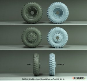 画像7: DEF.MODEL[DW16005]1/16 WWII アメリカ M8グレイハウンド軽装甲車用 自重変形タイヤセット(タコム/AHHQ用) (7)