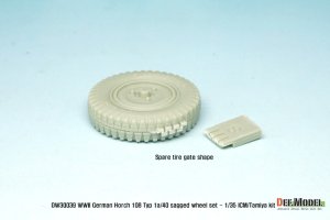 画像4: DEF.MODEL[DW30039]1/35 WWII独 ホルヒ108 type 1a/40 自重変形フロントホイールセット(タミヤ/ICM用) (4)