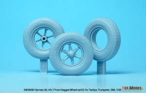 画像5: DEF.MODEL[DW30061]1/35 WWII ドイツSd.kfz.7 8tハーフトラック用自重変形前輪タイヤセットパターン2(タミヤ/トランペッター/ドラゴン用) (5)