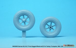 画像7: DEF.MODEL[DW30061]1/35 WWII ドイツSd.kfz.7 8tハーフトラック用自重変形前輪タイヤセットパターン2(タミヤ/トランペッター/ドラゴン用) (7)