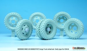 画像2: DEF.MODEL[DW30062]1/35 WWII アメリカ陸軍G7107(G506)カーゴトラック用自重変形初期型ホイールセット(ICM用) (2)