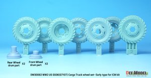 画像4: DEF.MODEL[DW30062]1/35 WWII アメリカ陸軍G7107(G506)カーゴトラック用自重変形初期型ホイールセット(ICM用) (4)