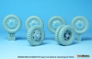 画像2: DEF.MODEL[DW30063]1/35 WWII アメリカ陸軍G7107(G506)カーゴトラック用自重変形一般型ホイールセット(ICM用) (2)