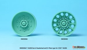 画像8: DEF.MODEL[DW30064]1/35 WWII ソビエト焼け落ちたT-34/85用転輪セットプレート型 片側5個入(各社T-34/85用) (8)