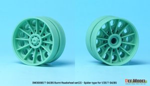 画像5: DEF.MODEL[DW30065]1/35 WWII ソビエト焼け焦げたT-34/85用転輪セットスパイダーウェブ型 片側5個入(各社T-34/85用) (5)