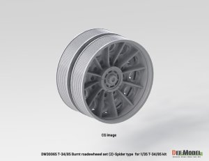 画像10: DEF.MODEL[DW30065]1/35 WWII ソビエト焼け焦げたT-34/85用転輪セットスパイダーウェブ型 片側5個入(各社T-34/85用) (10)