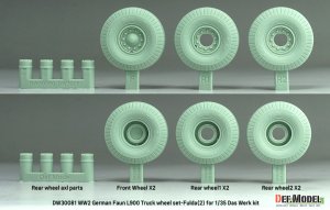 画像2: DEF.MODEL[DW30081]1/35 WWII ドイツ FAUN L900大型トラック 自重変形タイヤセット＃2(ダスヴェルク用) (2)