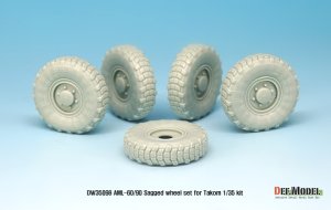 画像5: DEF.MODEL[DW35098]1/35 現用仏 AML-60/90 自重変形タイヤセット(タコム用) (5)