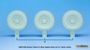 画像2: DEF.MODEL[DW35100A]1/35 現用 ロシア連邦軍 タイフーンK MRAP用自重変形タイヤセット(タコム/ズベズダ用)改訂版 (2)